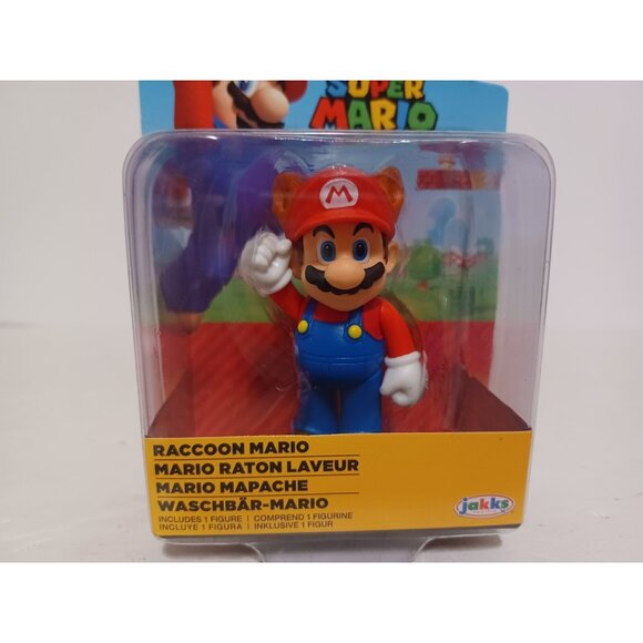World Of Nintendo RACCOON MARIO figure 2.5” Jakks Pacific - Picture 2 of 6